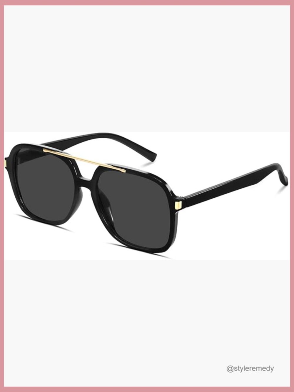 Retro Aviator Sunglasses with Metal Top Bar, 70s Style, Lightweight